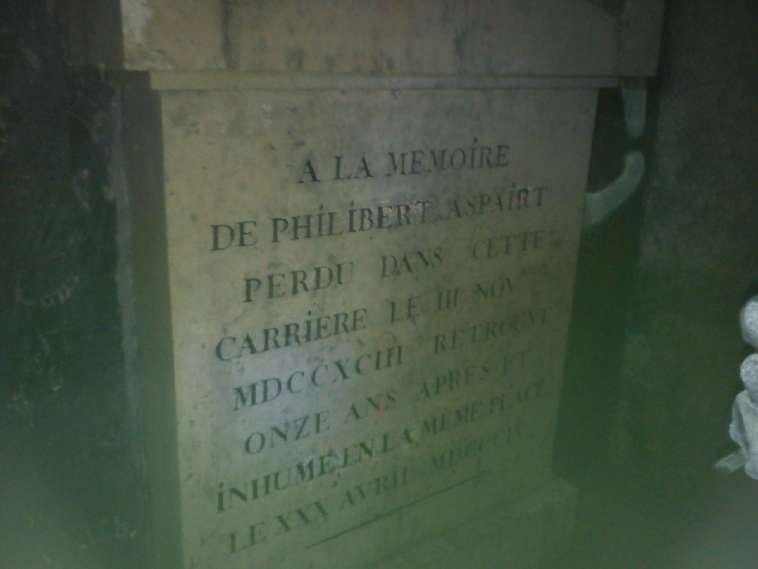 Tombe de Philibert Aspairt
